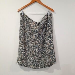 Vintage Rayon Floral Bohemian Resortwear  Lightweight Skirt